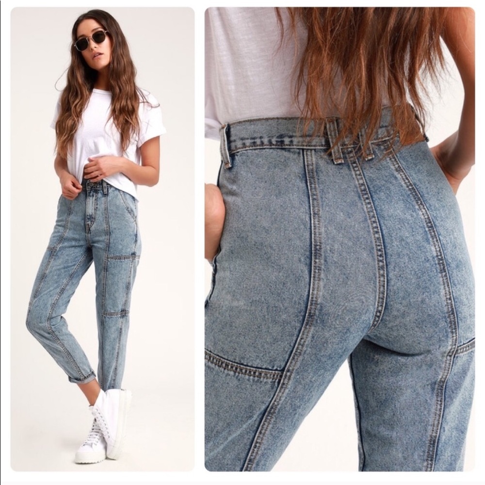 Levi’s mom jean retro acid wash